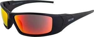 Epoch Eyewear Liberator Sport Sunglasses Black Frame Red Mirror Lens