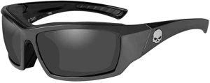 Harley-Davidson Men's Tat Skull Gasket Sunglasses, Gray Lenses & Frames